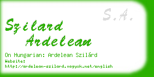 szilard ardelean business card